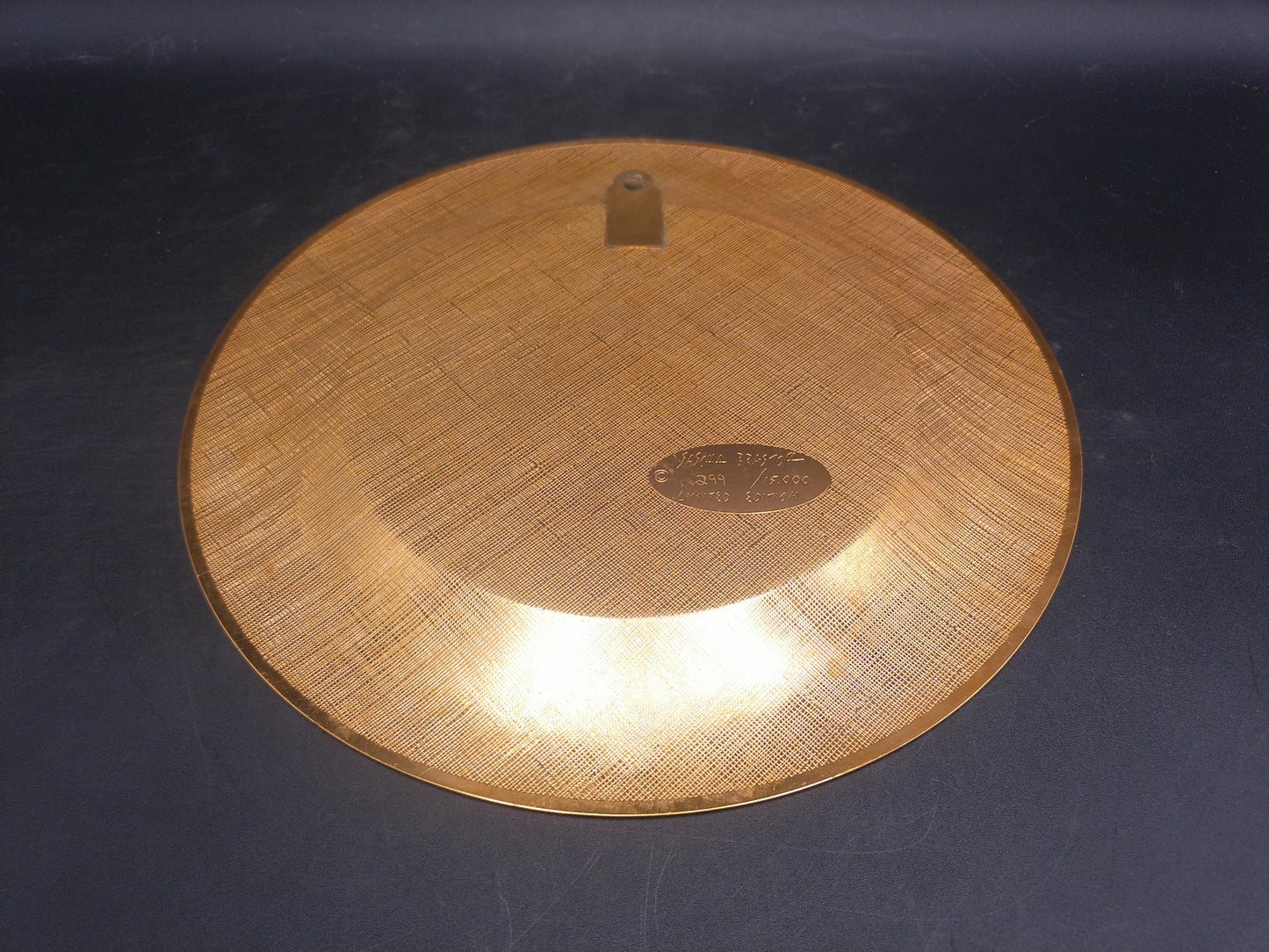 Sascha Brastoff Plate Limited Edition 299 /15000  18k Gold Gilt Brass