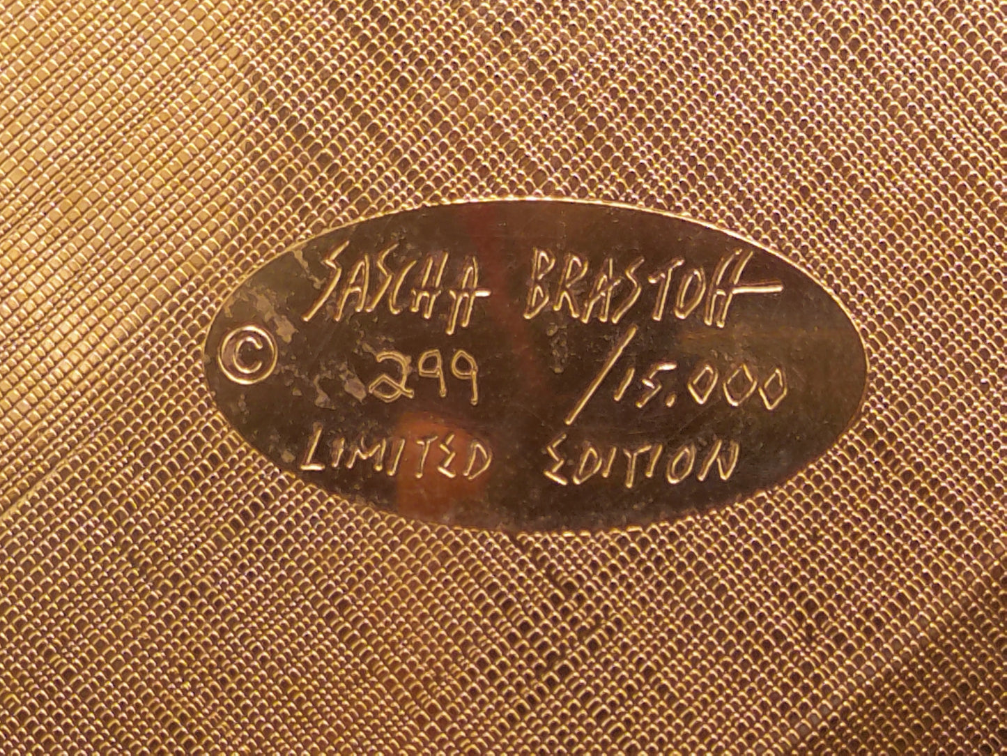 Sascha Brastoff Plate Limited Edition 299 /15000  18k Gold Gilt Brass