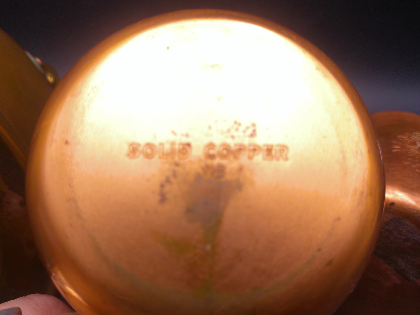 Tea Coffee Pot Pitcher and Cup Mug Copper  Vin