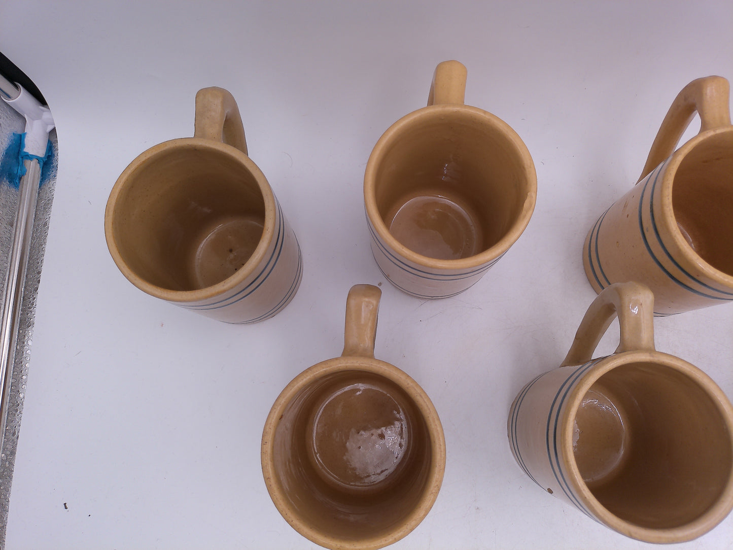 Beer Stein Lot of 7 Buckeye Pure Yellow Steins mugs 1920's