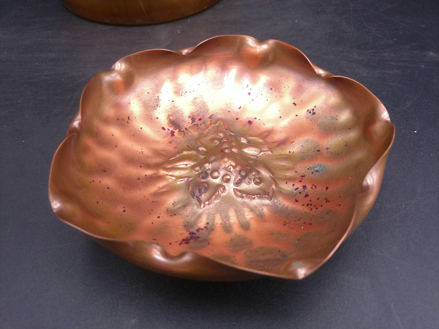 Stockpot Tin Lined Brass Handles  and Bowl Vintage