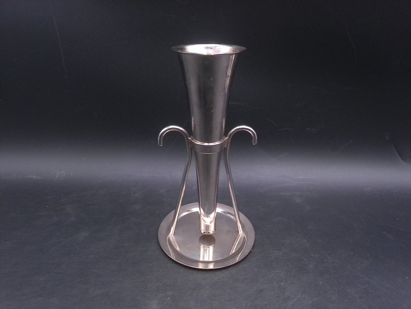 Silver Plated Wine Bar Funnel with Stand Vintage