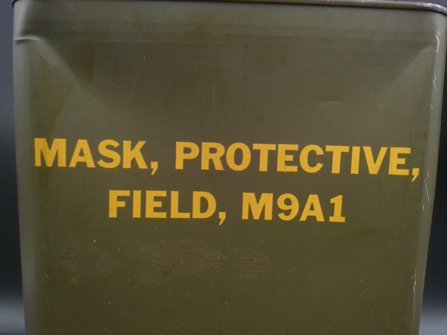 Protective Mask M9A1  Field Mask Container US Army size L Vietnam Korea  nused