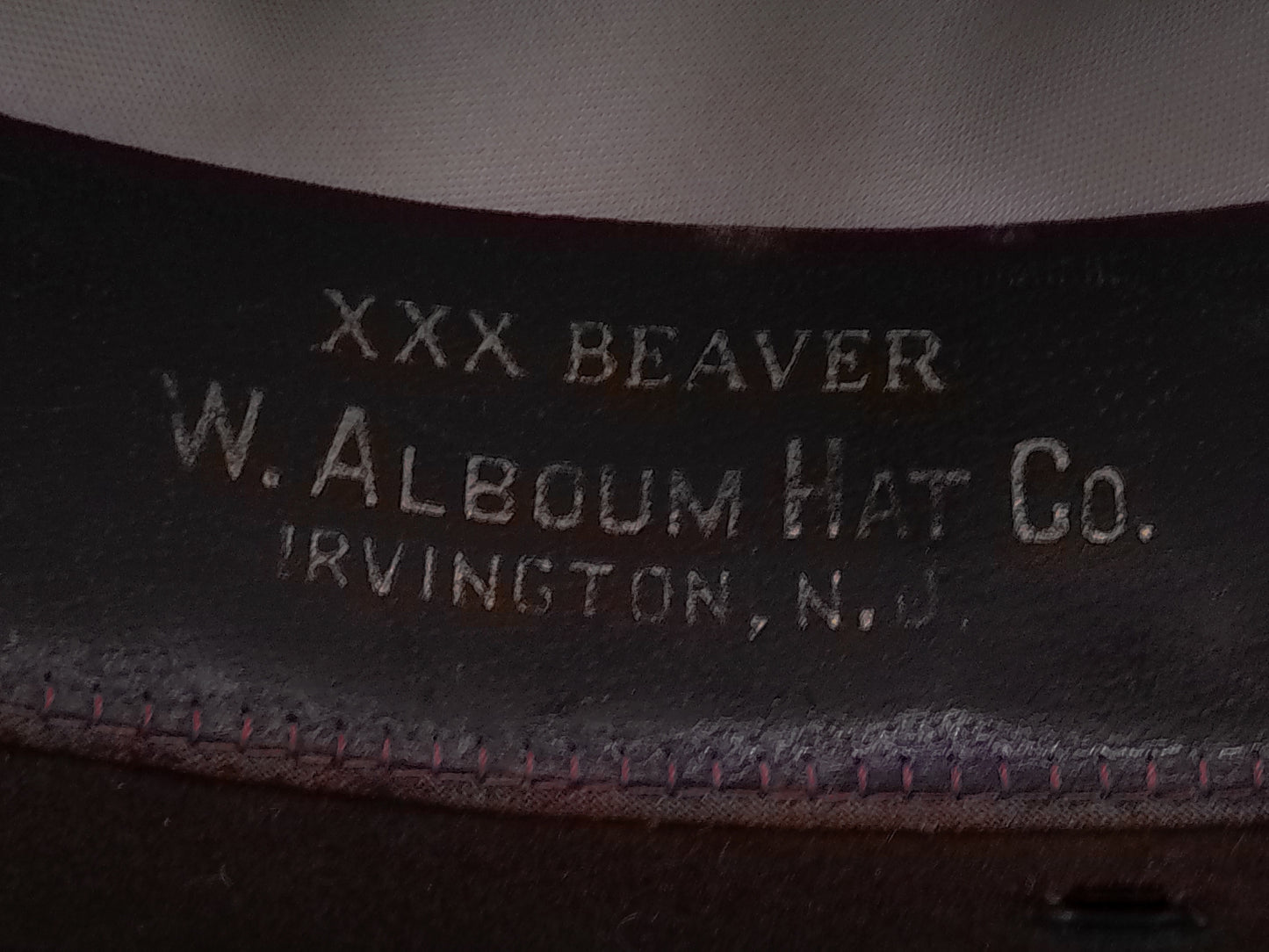 sXXX Beaver Felt W. Alboum Hat Co. Cavalry Campaign Hat