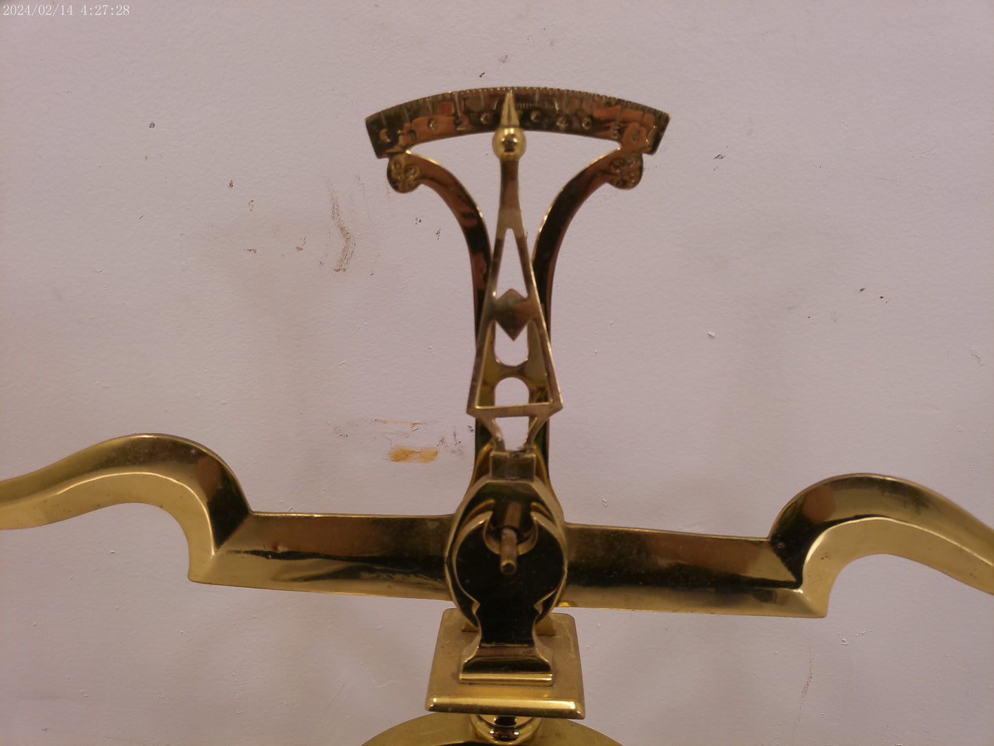 Antique brass scale of justice, solid brass large lawyer scales