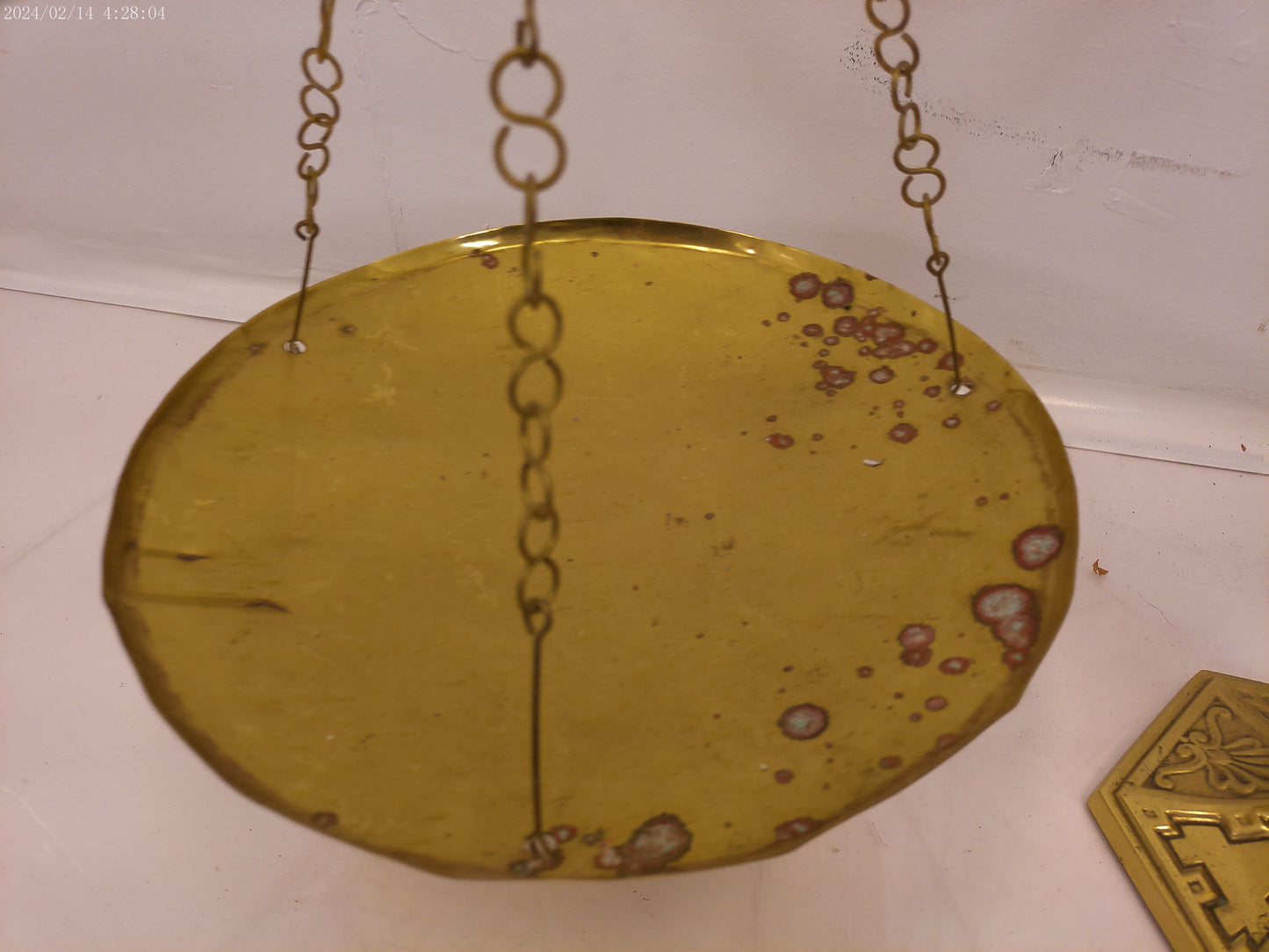Antique brass scale of justice, solid brass large lawyer scales