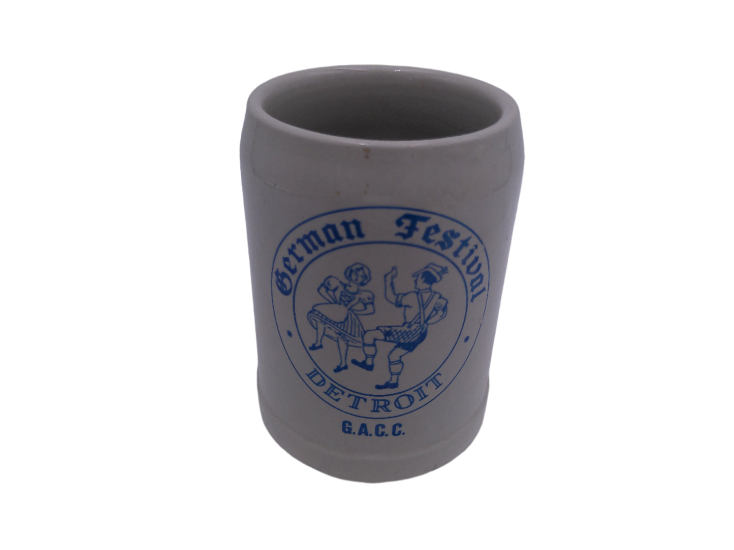 Beer Stein German Festival Detroit G.A.C.C. Vintage Stoneware 0.5L