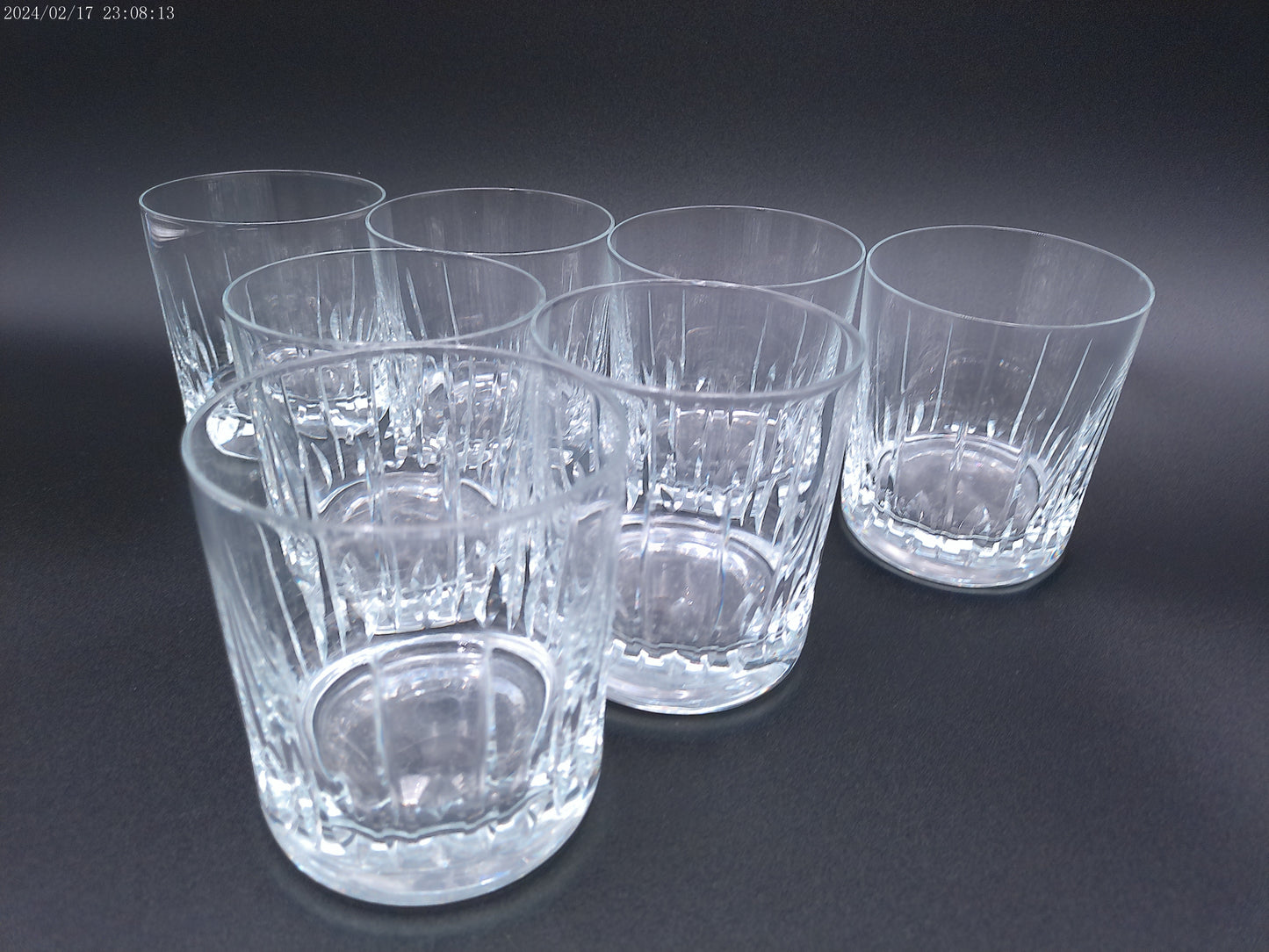 Vintage Cristal Crystal Glass oversized whiskey Highball Glass set of 7