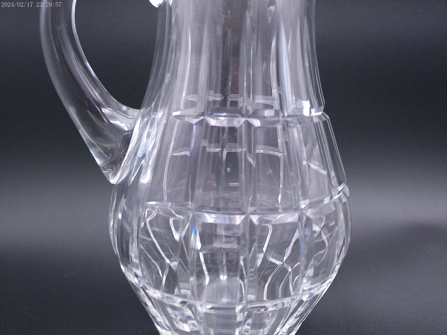 Vintage Cut Crystal Water Iced Tea Pitcher Heavy Beautiful condition