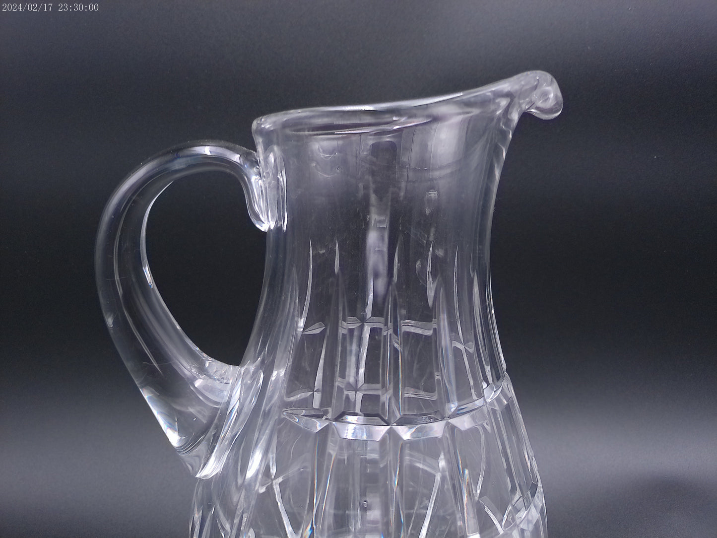 Vintage Cut Crystal Water Iced Tea Pitcher Heavy Beautiful condition