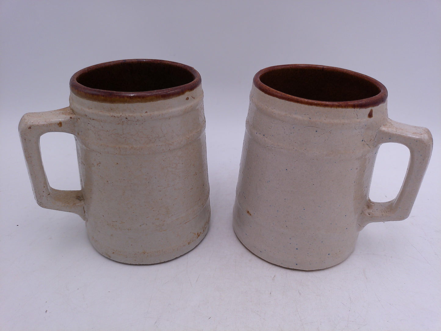 Beer Stein Set of 2 Gold Star Malt Syrup Vintage 1920's