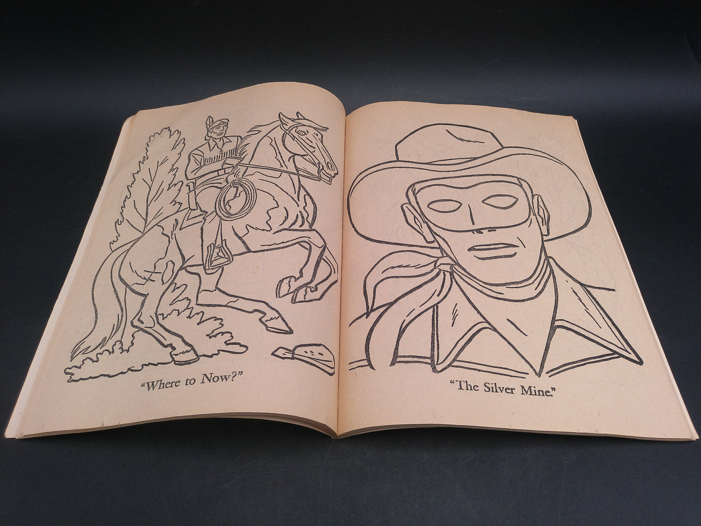 Adventures of The Lone Ranger Coloring Book Number 1001 No Pages are Colored Published in 1975