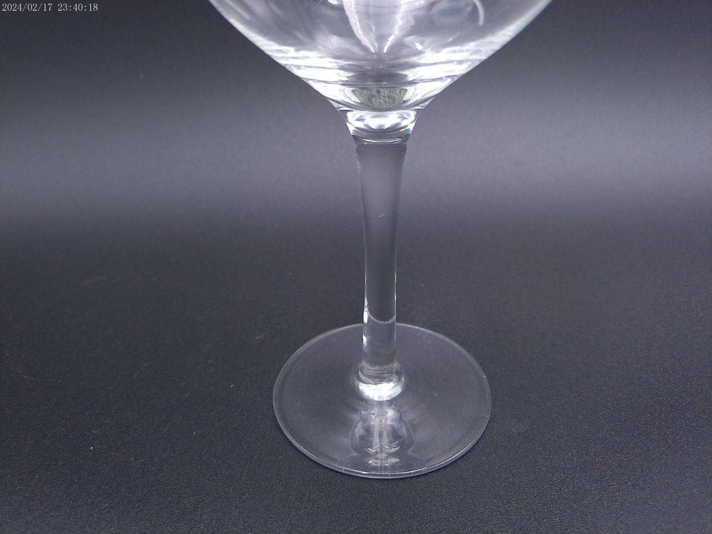 Crystal Brandy Wine Glass flower design