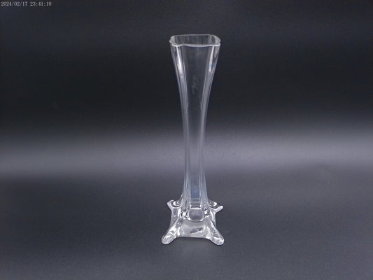 Crystal glass candlestick vase vintage