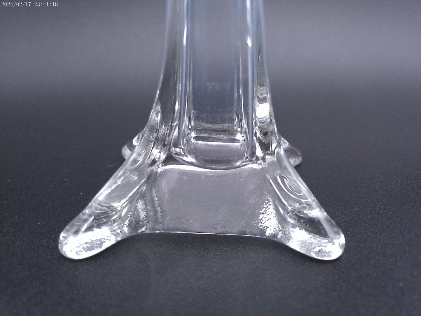 Crystal glass candlestick vase vintage