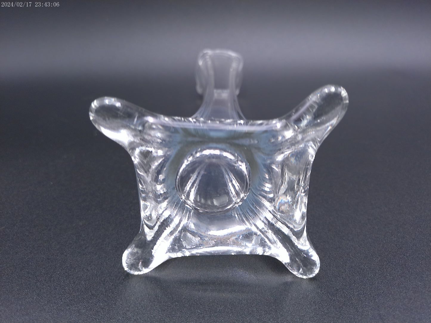 Crystal glass candlestick vase vintage