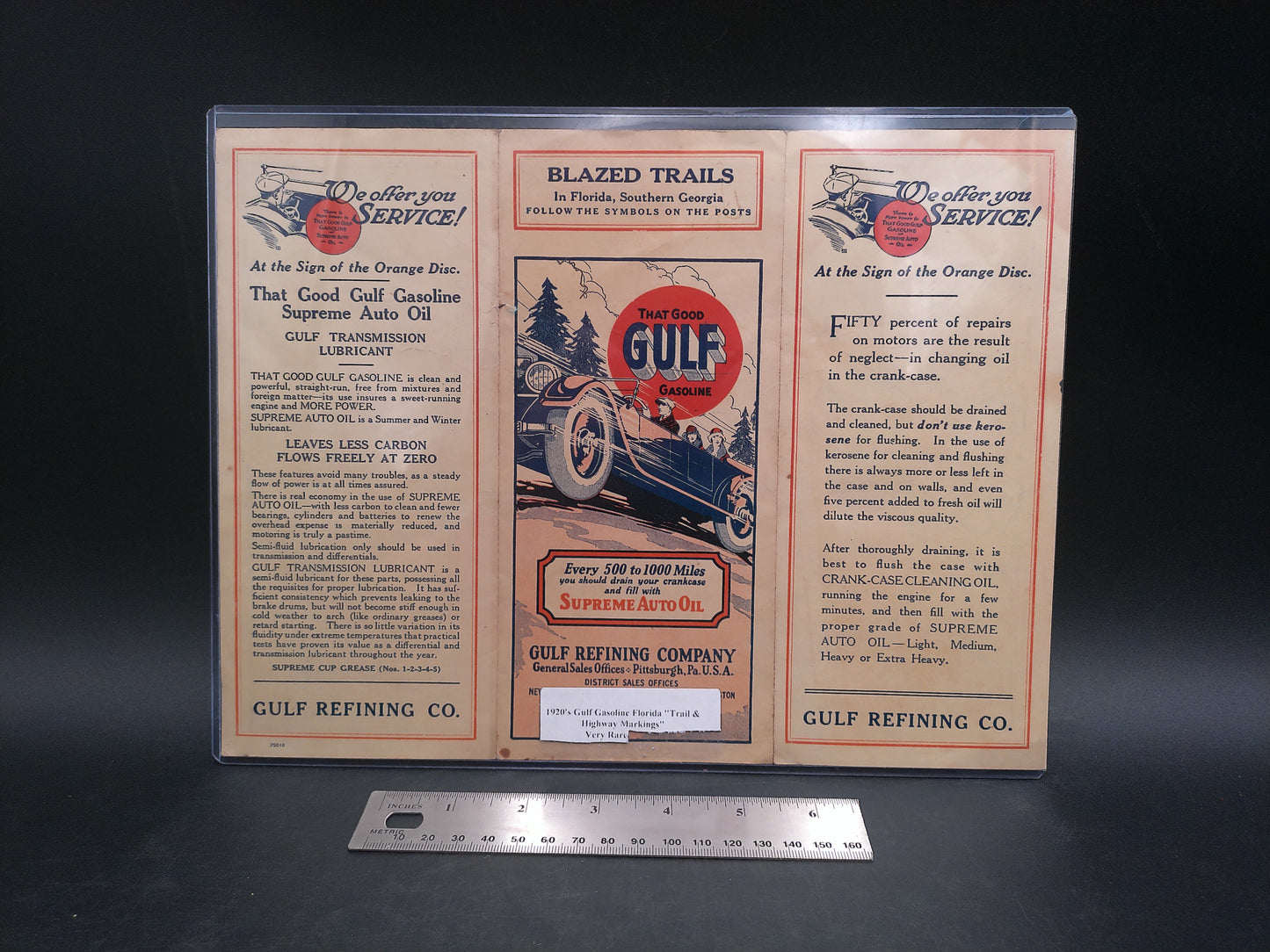 Golf Gasoline 1020's Florida Trails and Highway Markings Brochure