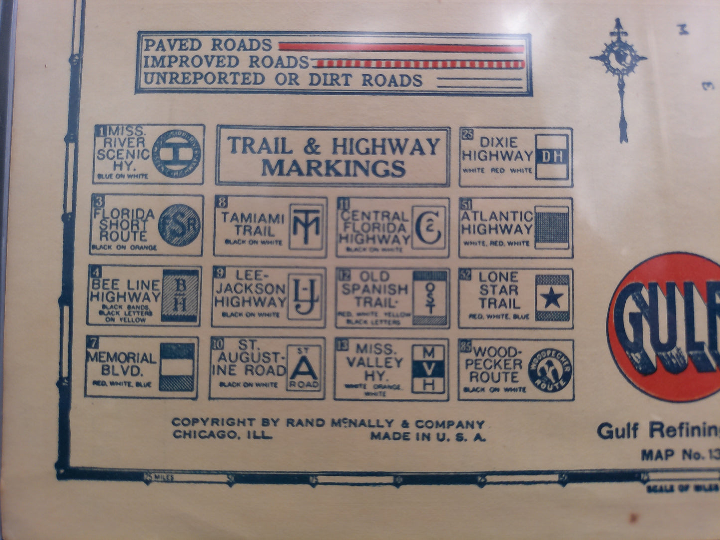 Golf Gasoline 1020's Florida Trails and Highway Markings Brochure