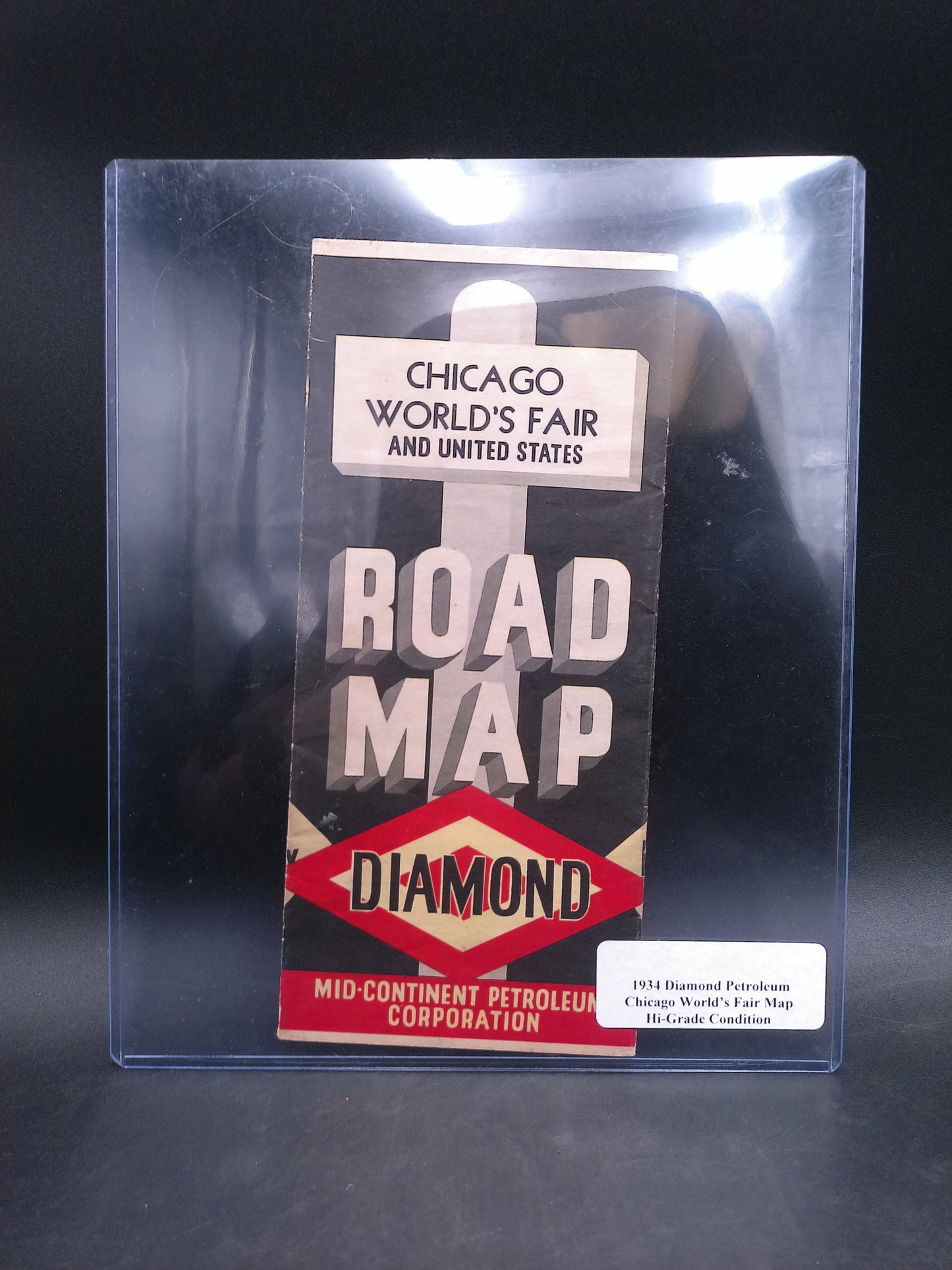 Diamond Petroleum Motor Oil 1934 Chicago's World Fair  Map Brochure