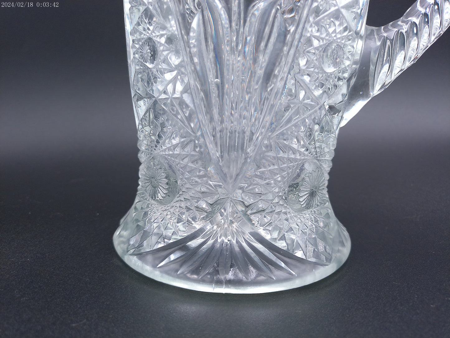 Imperial Crystal Pitcher - Four Seventy Four Pattern Vintage