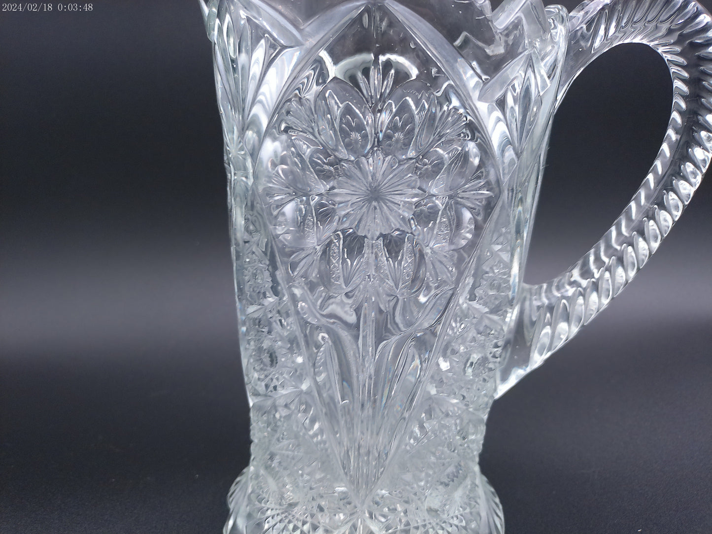 Imperial Crystal Pitcher - Four Seventy Four Pattern Vintage