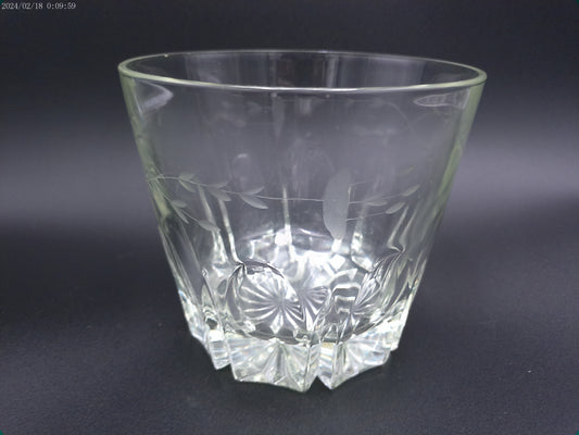 Princess House Etched Crystal Glass Ice Bucket Wine Cooler