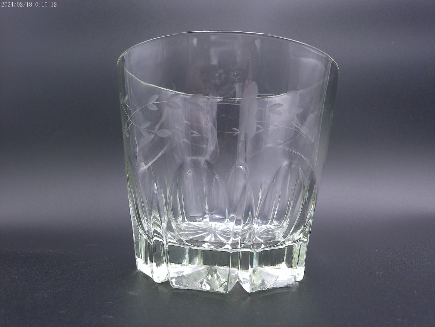 Princess House Etched Crystal Glass Ice Bucket Wine Cooler