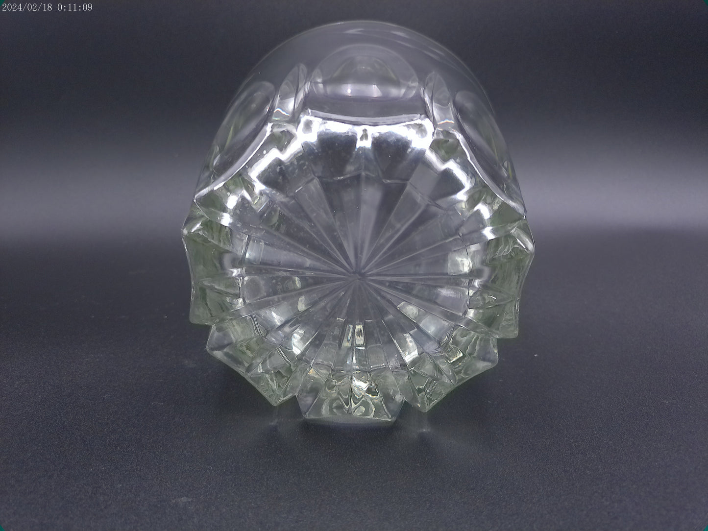 Princess House Etched Crystal Glass Ice Bucket Wine Cooler