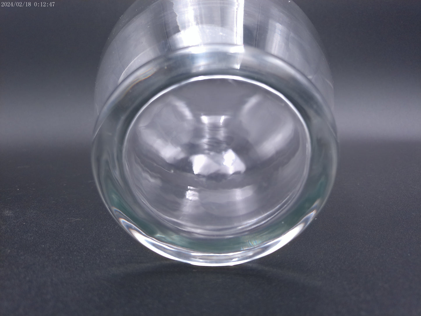 Large 10 7/8 in Clear Hurricane Vase with Wide Mouth Opening