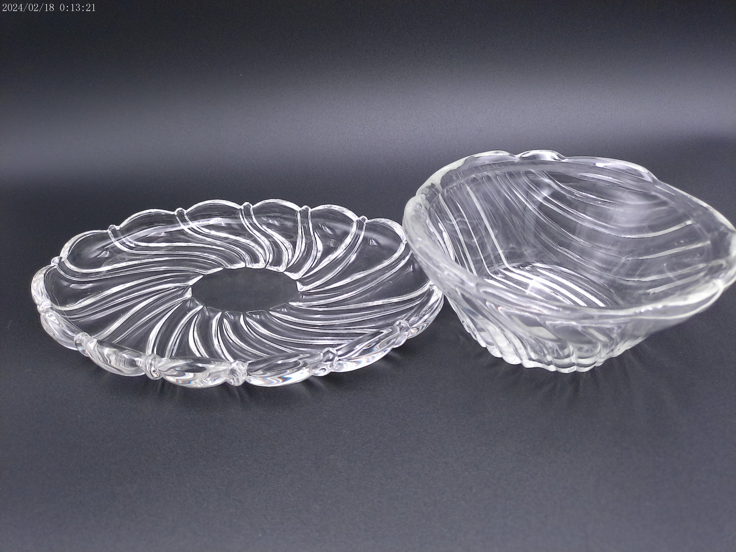 Caprice Clear (by CAMBRIDGE Glass 1930s Mayonnaise Bowl and Underplate