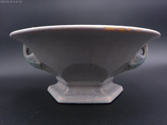 Roseville Tuscany 1927 Vintage Pottery Art Deco gray bowl centerpiece bowl