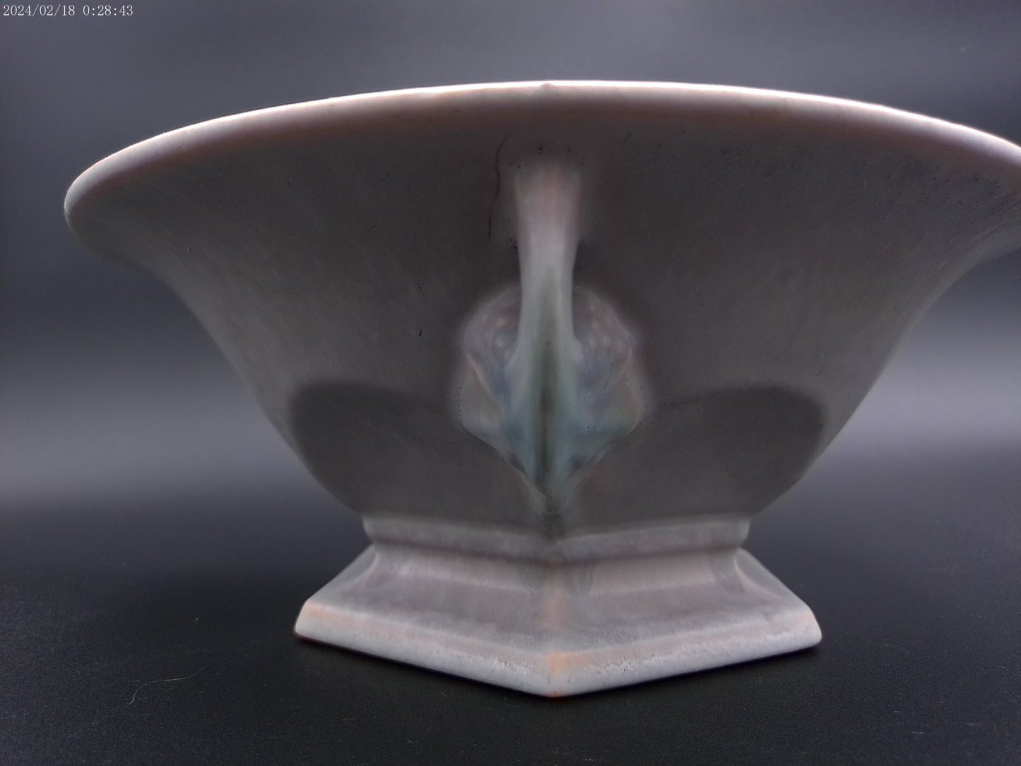 Roseville Tuscany 1927 Vintage Pottery Art Deco gray bowl centerpiece bowl