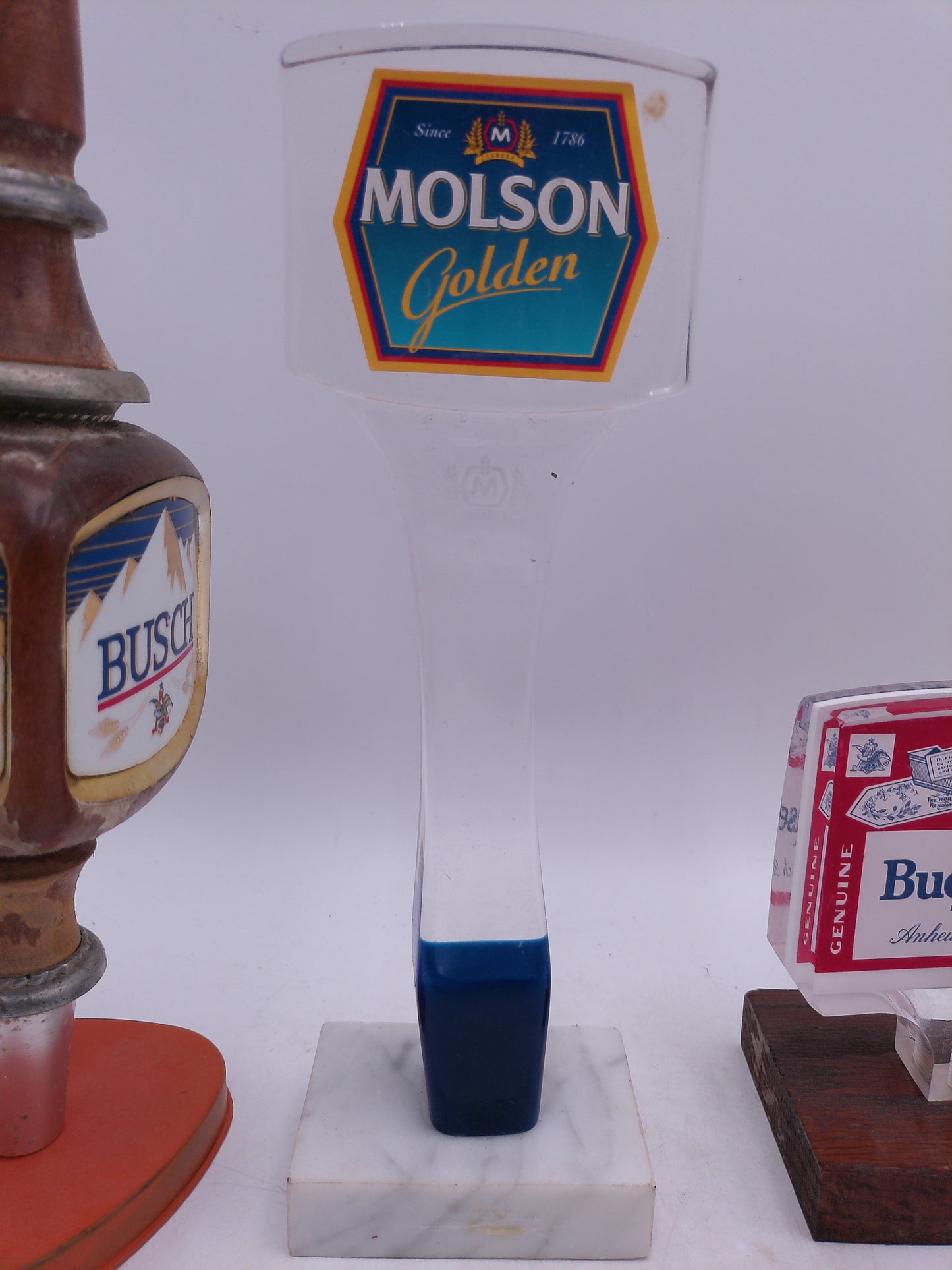 Beer Tap Taps Lot of 4 Busch Budweiser Molsun Vintage