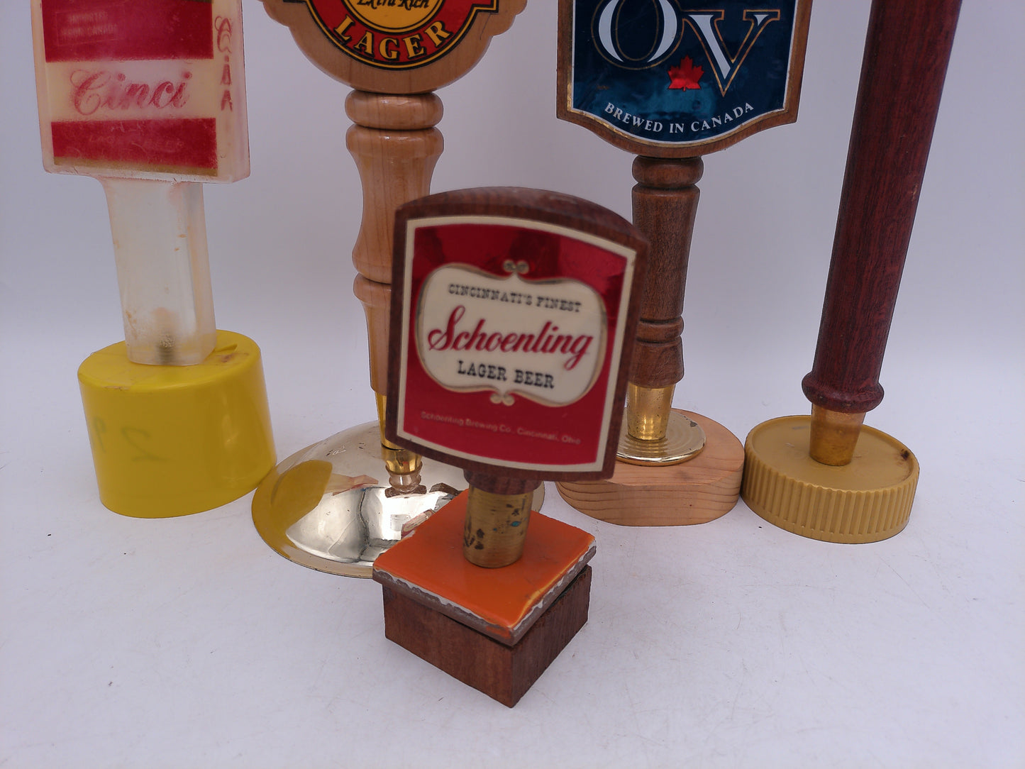 Beer Tap Taps Lot of 5 OV Devil Mountain Honey Brown Cinci Vintage