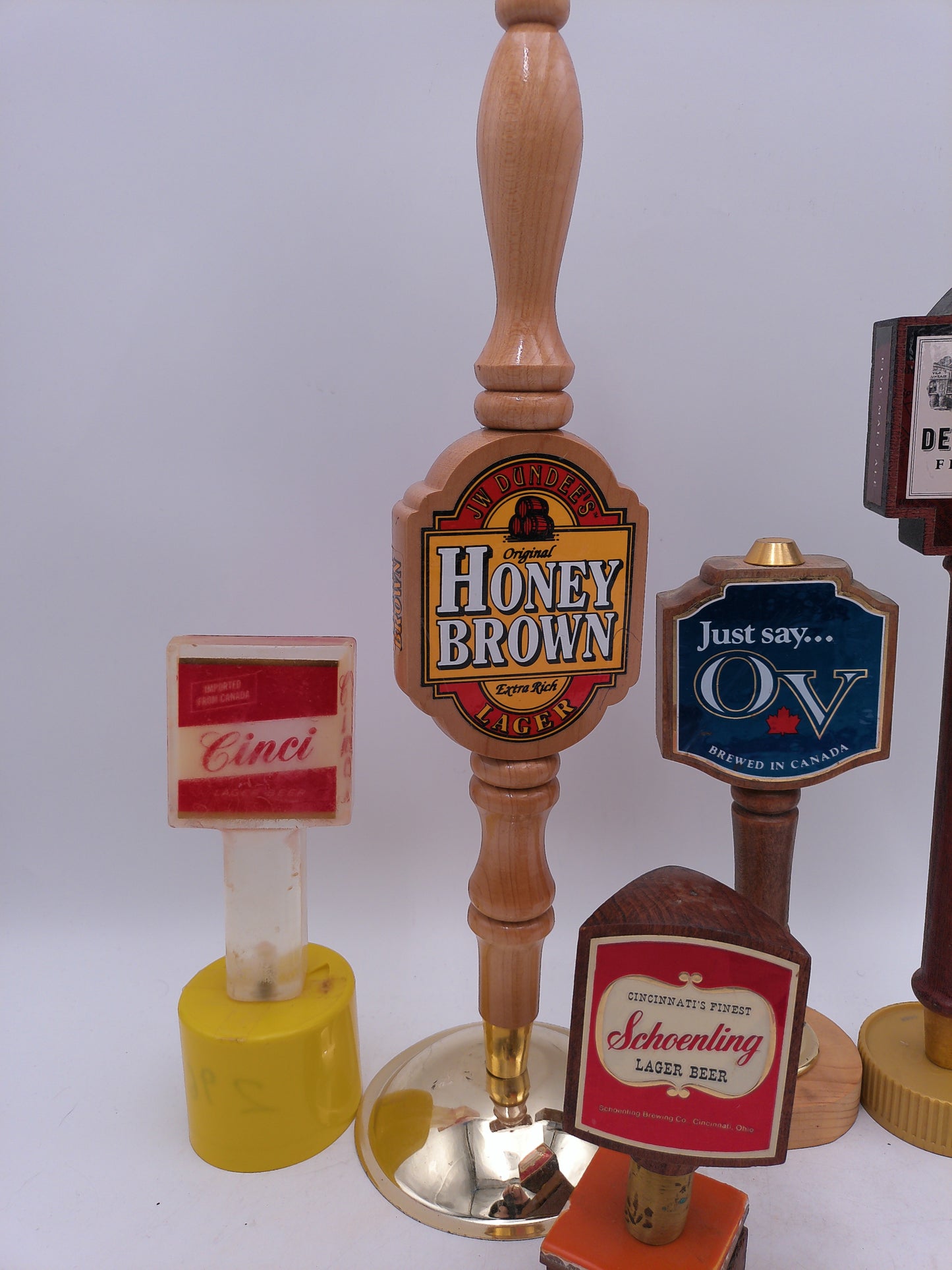 Beer Tap Taps Lot of 5 OV Devil Mountain Honey Brown Cinci Vintage