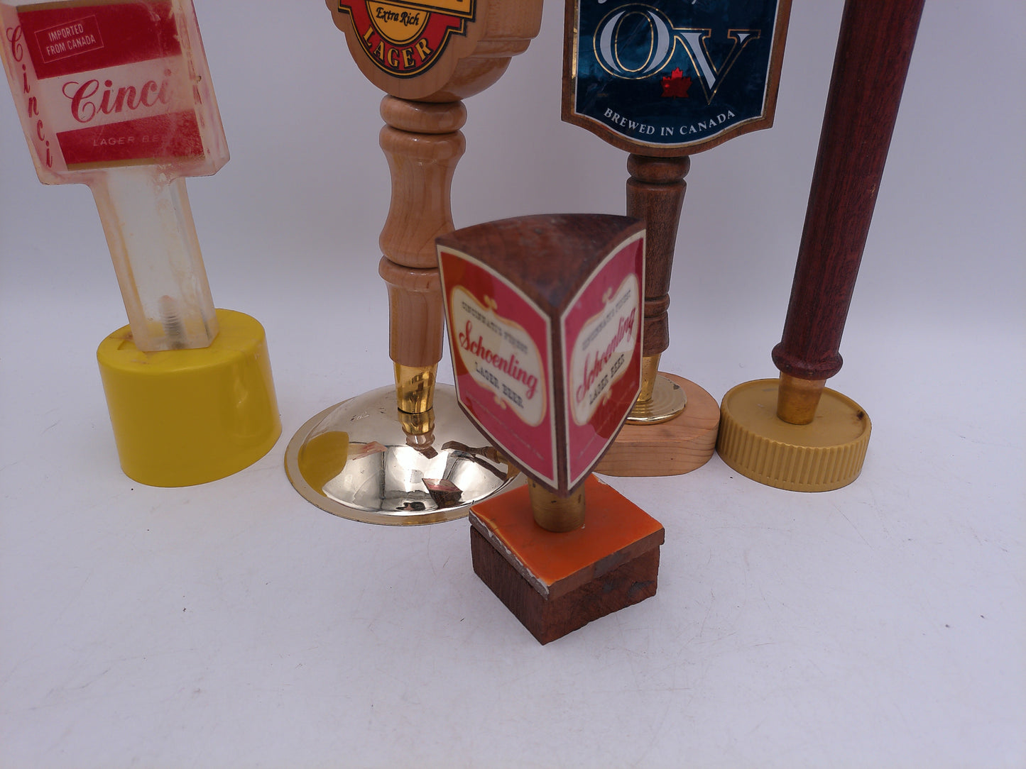 Beer Tap Taps Lot of 5 OV Devil Mountain Honey Brown Cinci Vintage