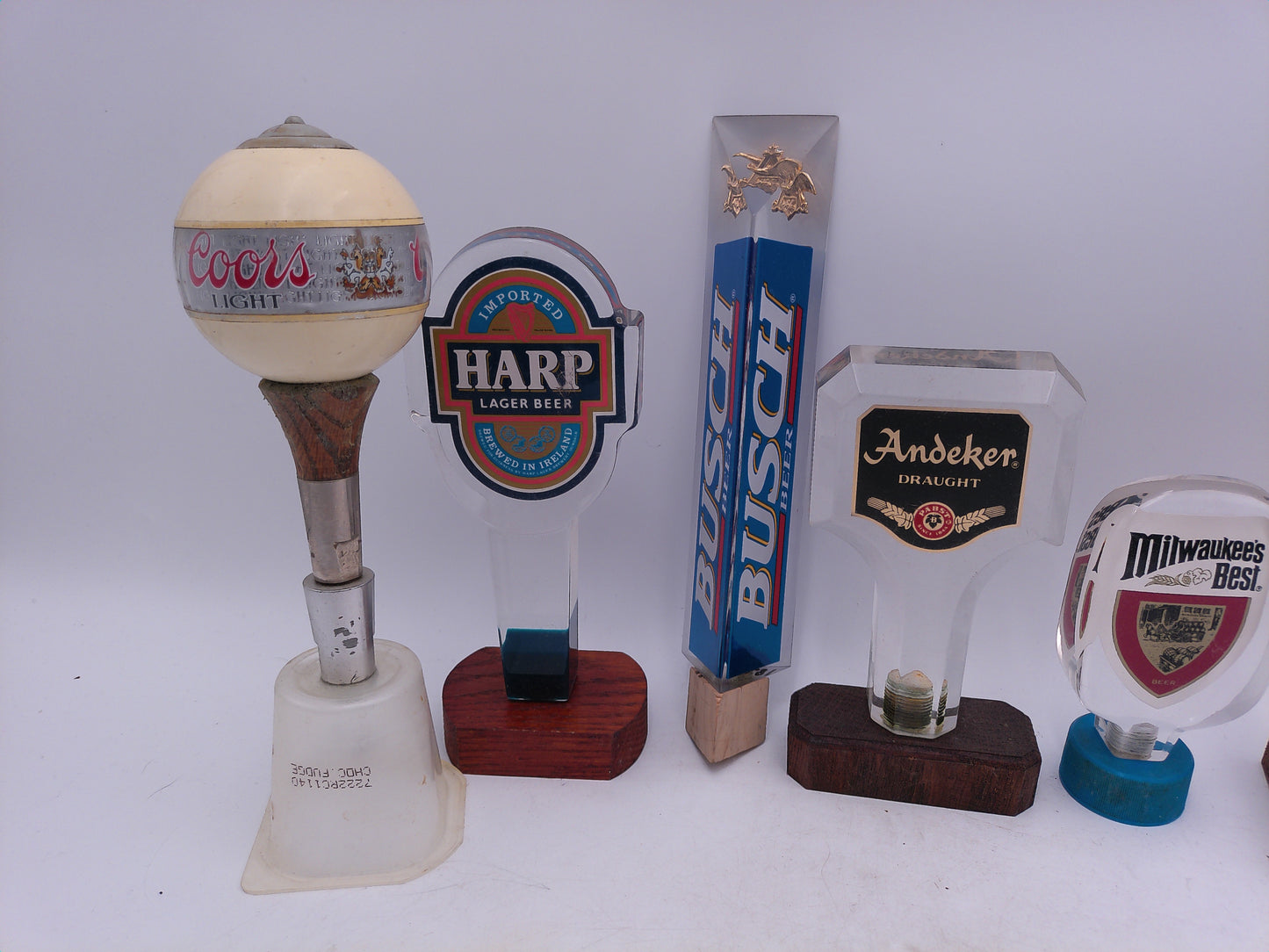 Beer Tap Taps Lot of 6 Vintage Busch Old Dutch Milwaukee's Best Coors Light others