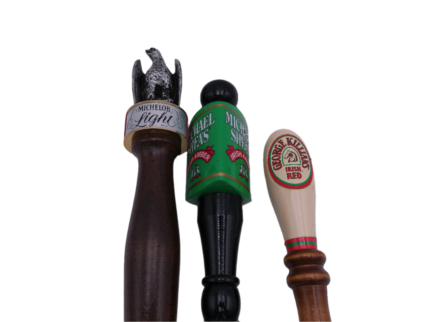 Beer Tap Taps Lot of 3 Vintage Michelob Light Beer Michael Shea's Beer George Killian's Beer