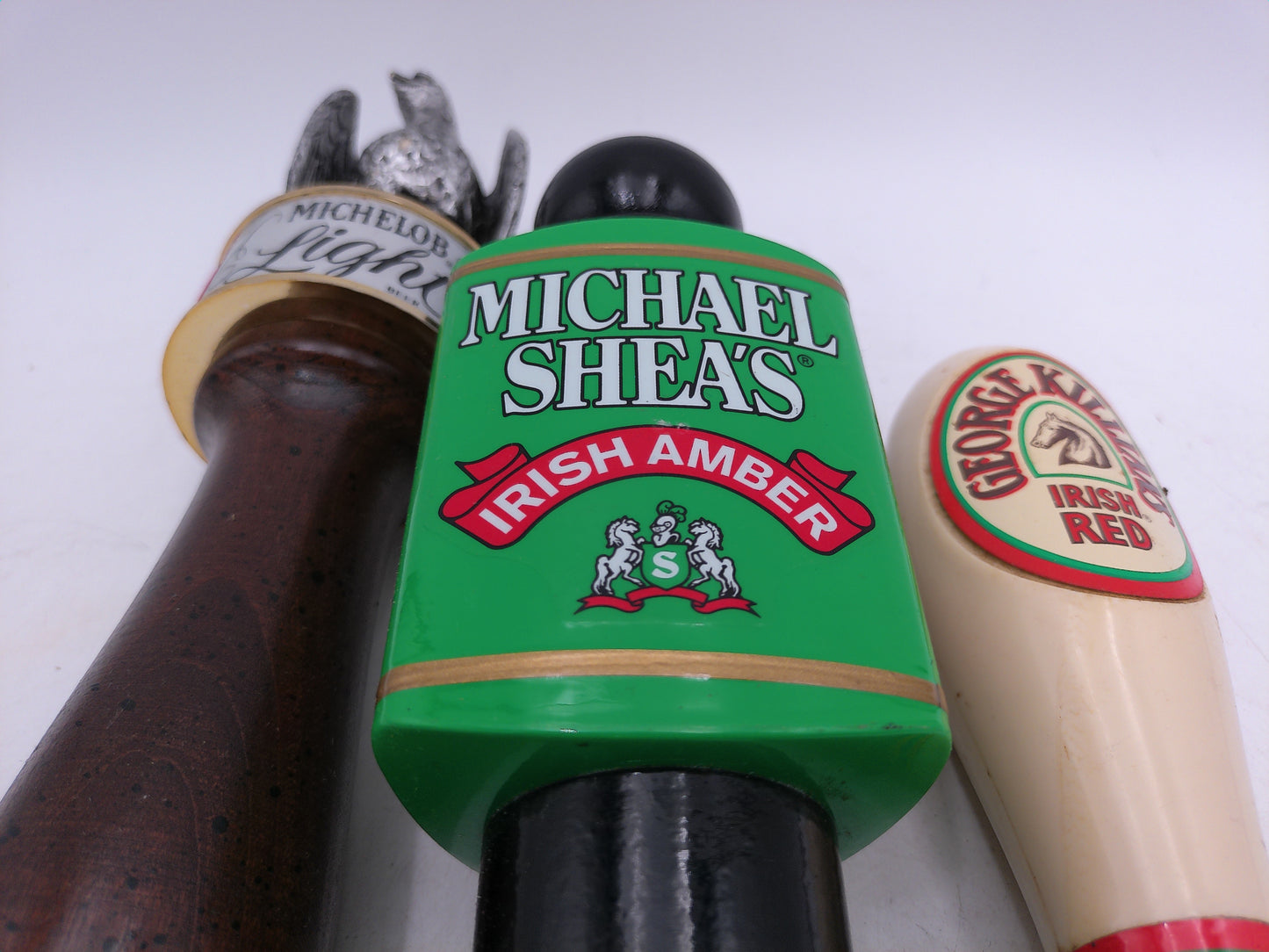 Beer Tap Taps Lot of 3 Vintage Michelob Light Beer Michael Shea's Beer George Killian's Beer