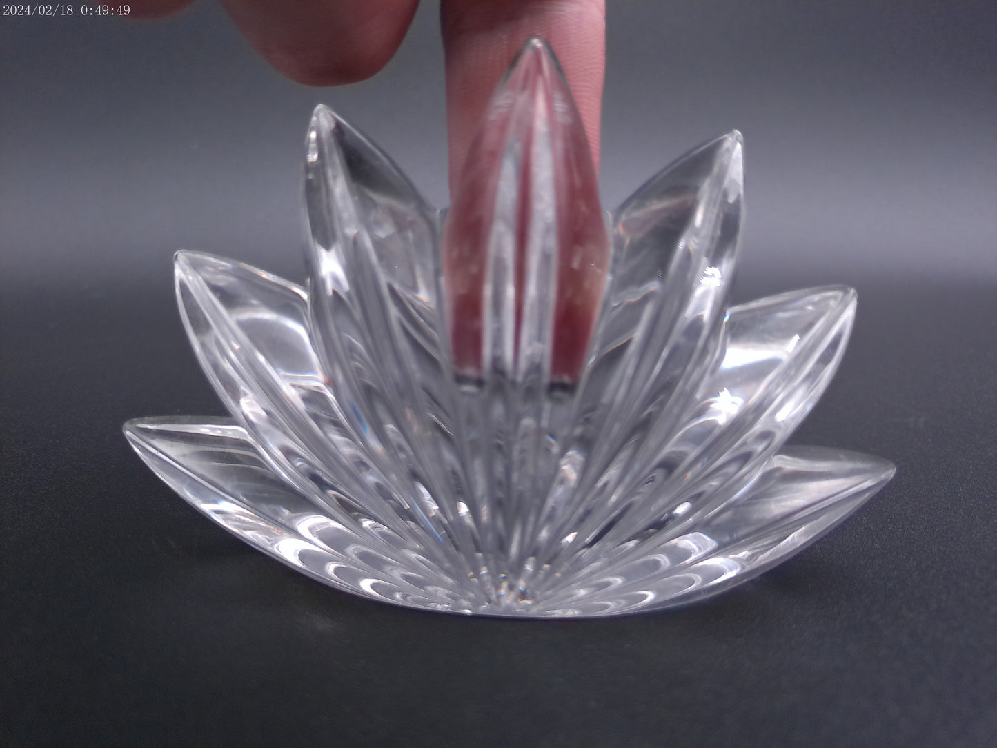 Mikasa Fleurisse Lead Crystal Taper Candle Holder pair of them