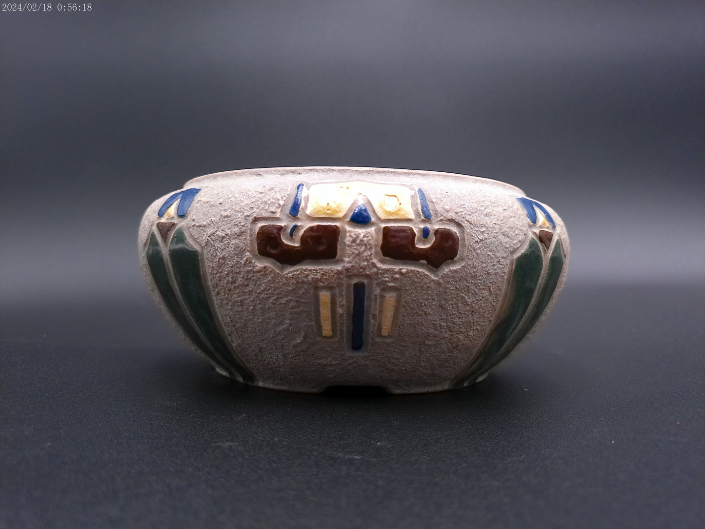 Roseville Art Pottery Mostique Gray Bowl 1916, Rare
