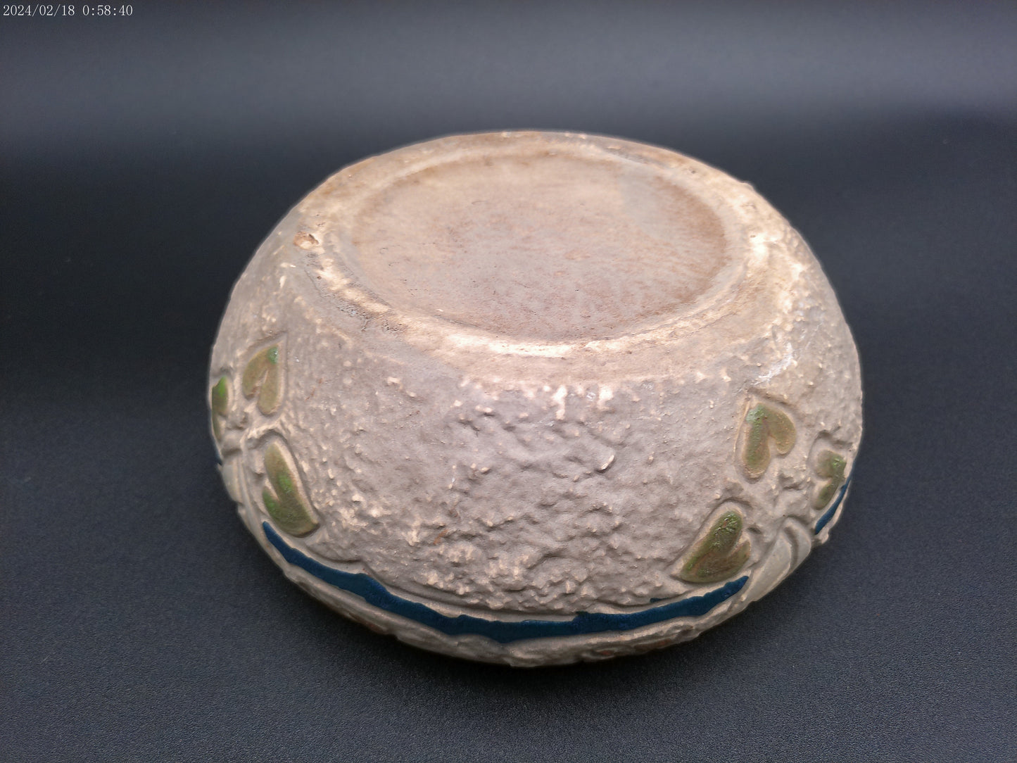 Roseville Pottery Mostique Gray Tulip Low Bowl ca. 1916-1932