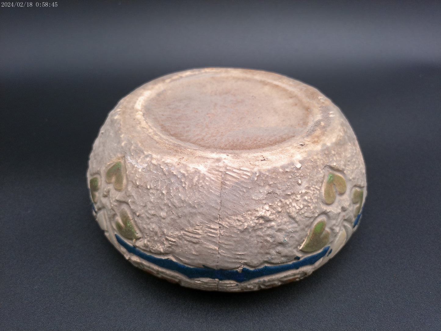 Roseville Pottery Mostique Gray Tulip Low Bowl ca. 1916-1932