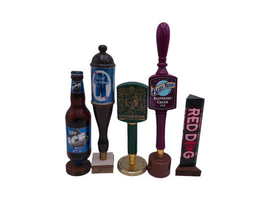 Beer Tap Taps Lot of 5 Blue Moon Red Dog Pabst Blue Ribbon Winter Hook Lite Ice