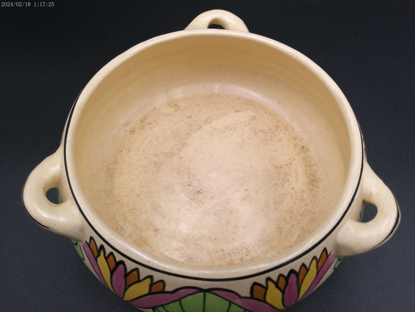 Cambridge Pottery Otoe Creamware Persian Pottery Ceramic Bowl vintage