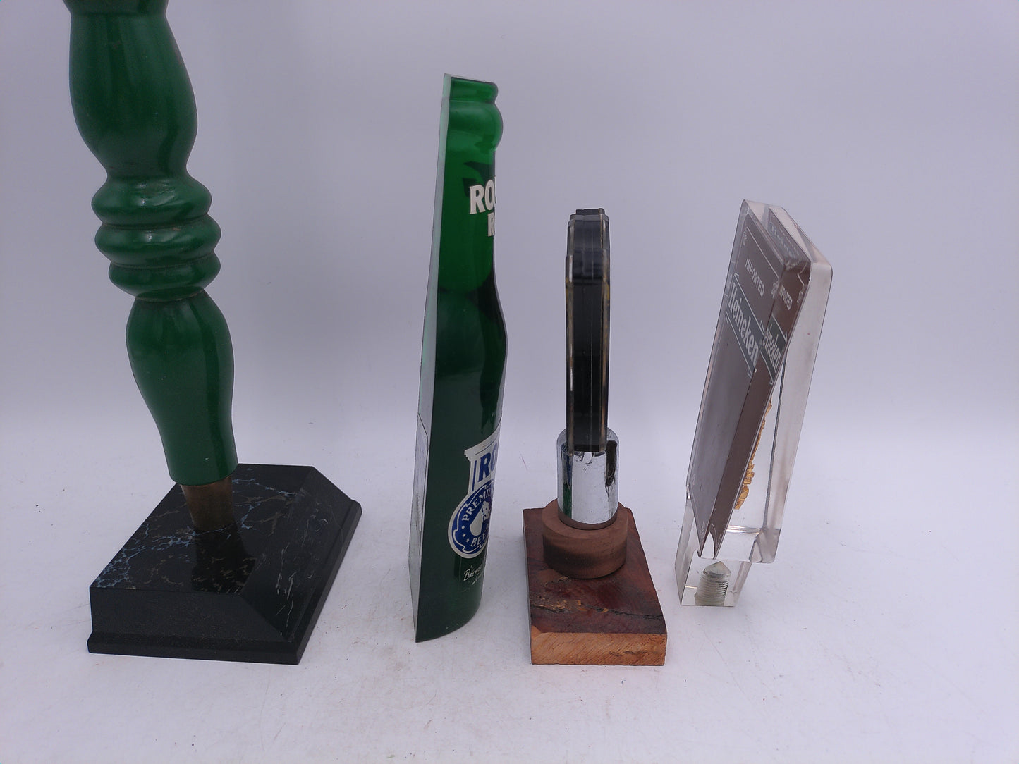 Beer Tap Taps Lot of 6 Heineken Rolling Rock Beck's Par 5 Johns Courage Beer Taps