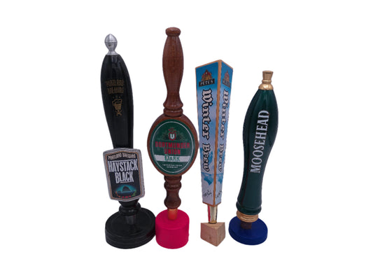 Beer Tap Taps Lot of 4  Haystack Black Winter Brew Moosehead Portmunder Union Dark