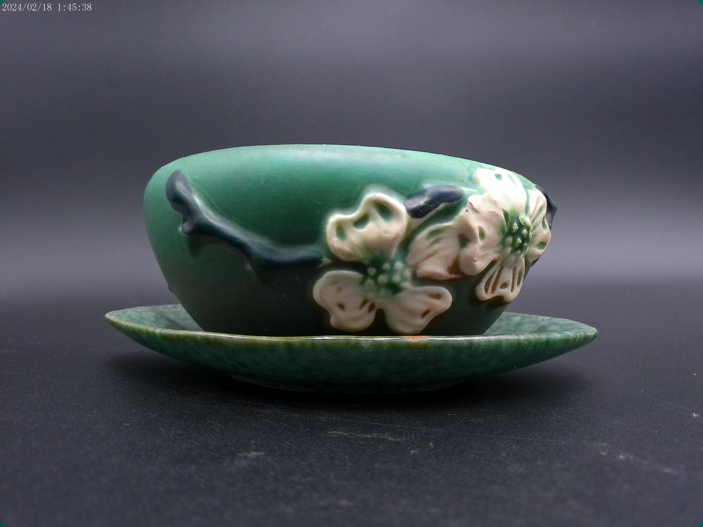 Roseville pottery bowl and plate Vintage