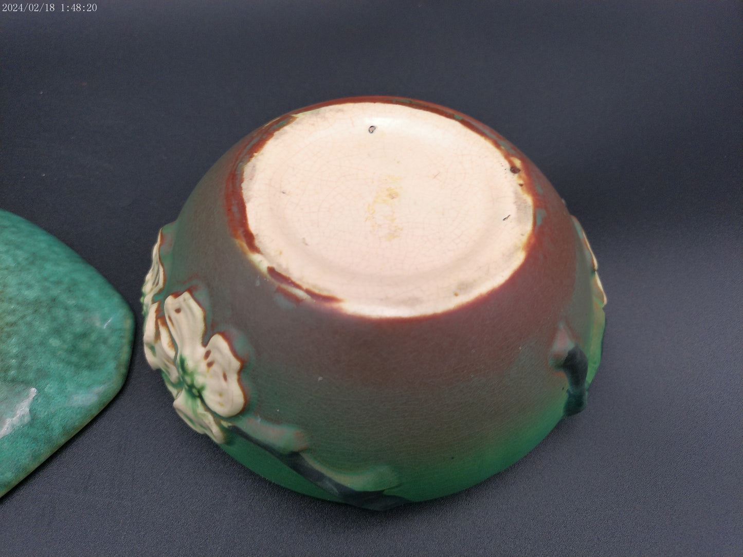 Roseville pottery bowl and plate Vintage