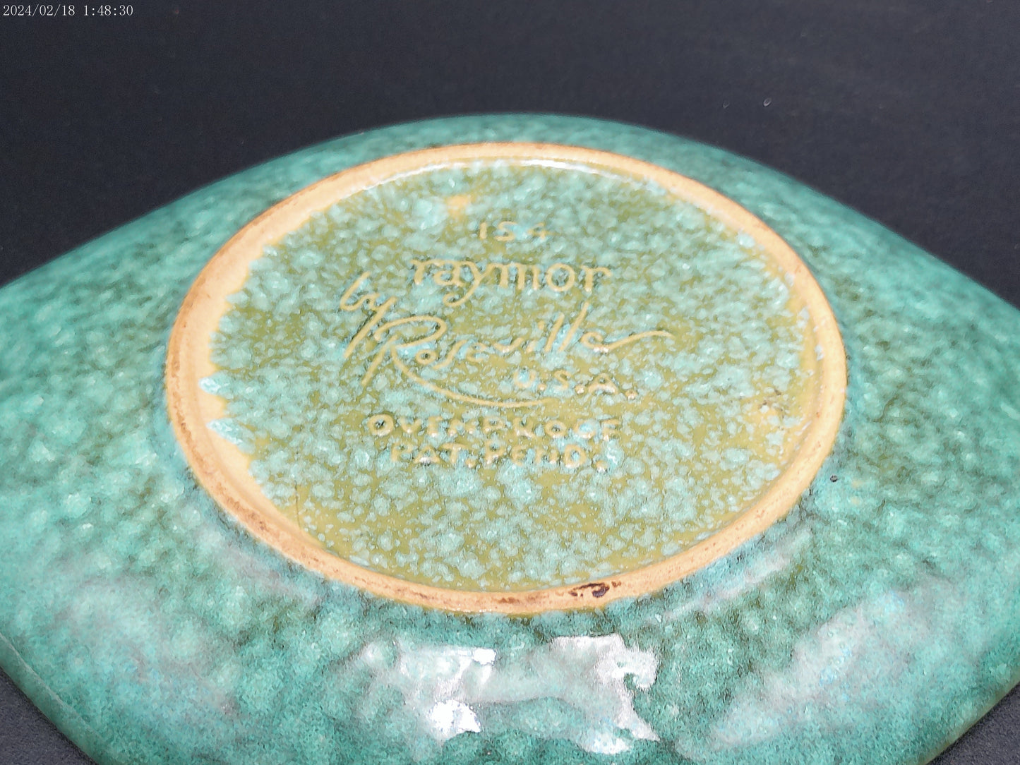 Roseville pottery bowl and plate Vintage